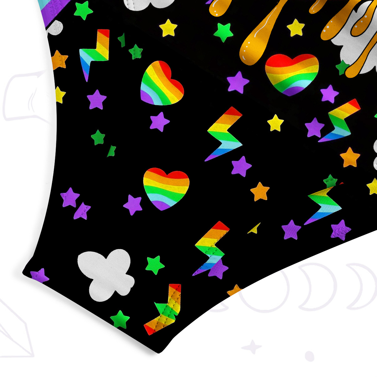 Purplehecate Rainbow Sacred Heart All Seeing Eye Pride One-Piece Swimsuit