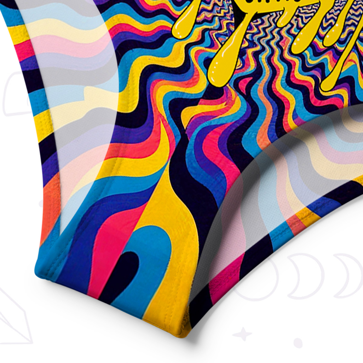 Purplehecate Trippy Heart Flame One-Shoulder One-Piece Swimsuit