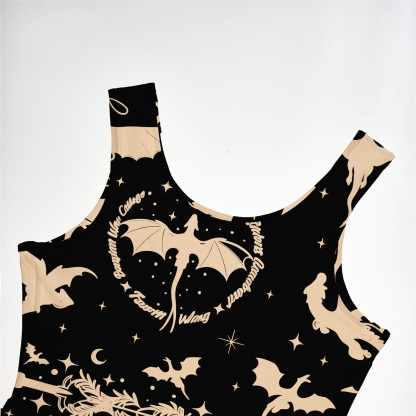 Purplehecate Fantasy Dragon Allover Mesh Maxi Tank Beach Dress