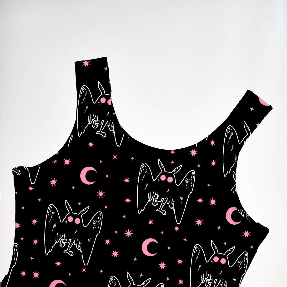 Purplehecate Witchy Mothman Night Mesh Maxi Tank Beach Dress