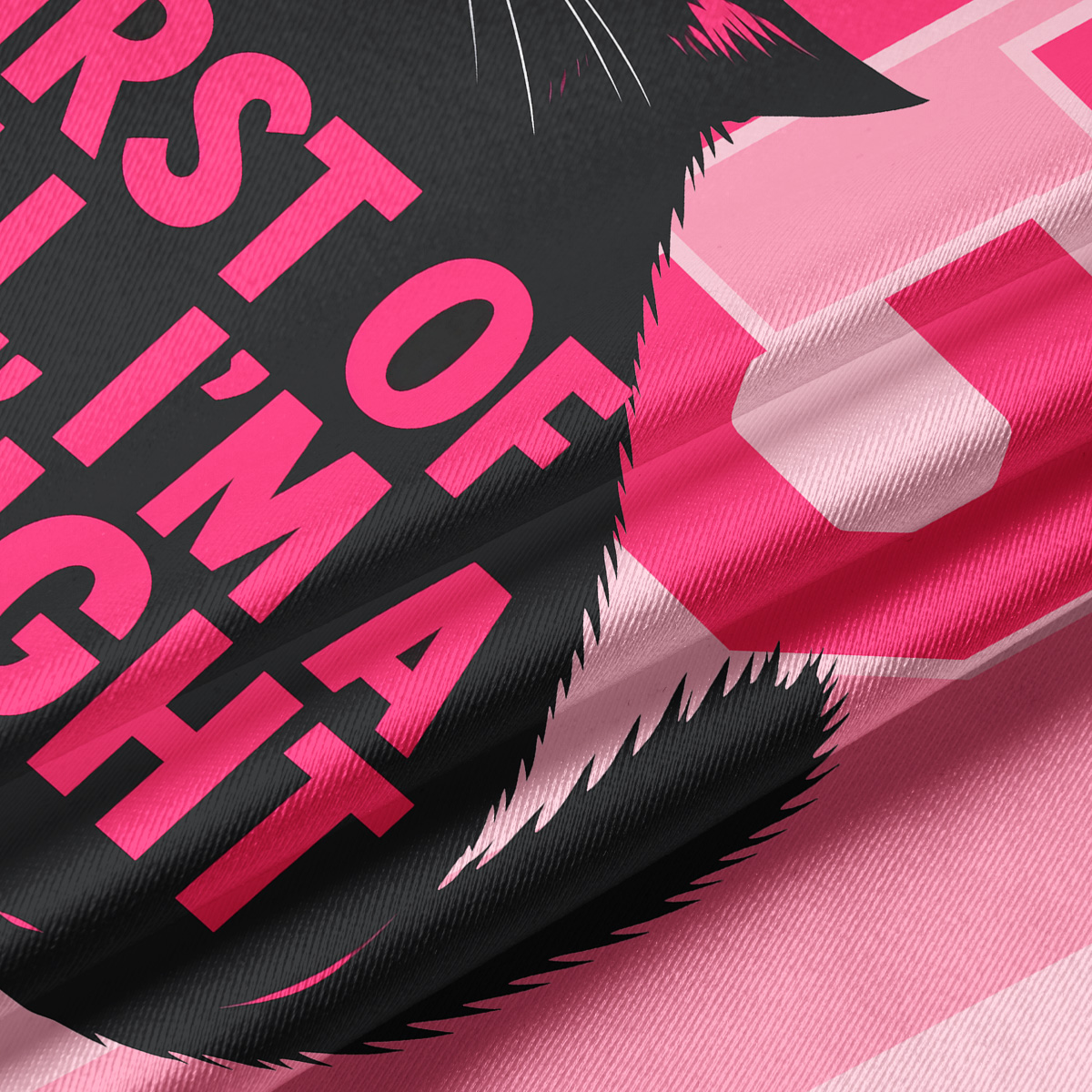 Purplehecate First Of All I'm A Delight Cat Crop Jersey Top