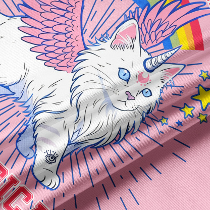 Purplehecate Fluffin Meowgical Crop Jersey Top