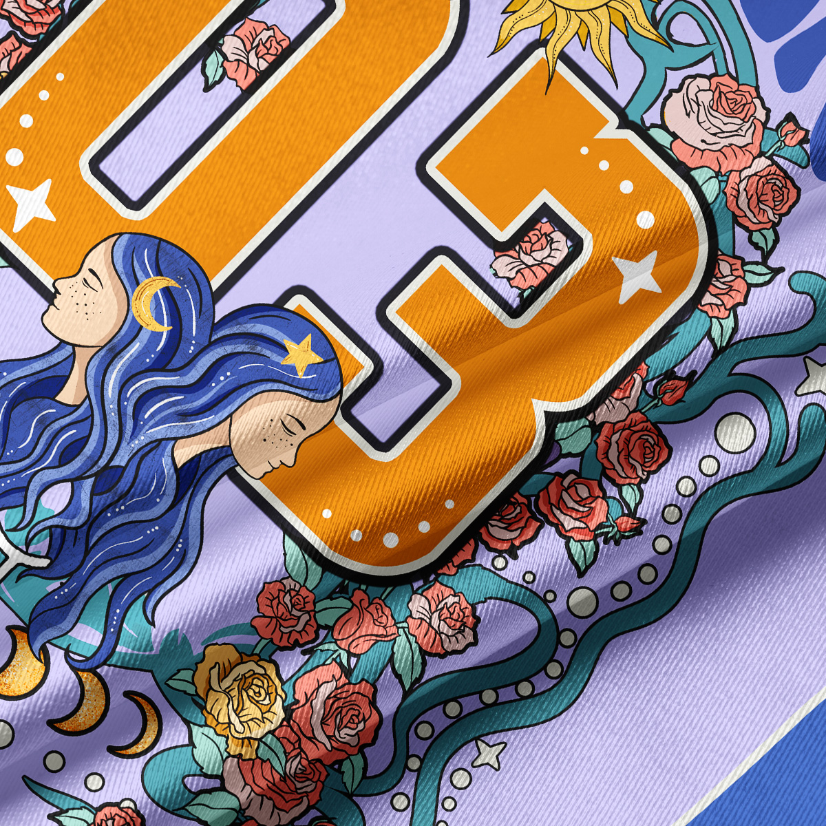 Purplehecate Gemini Spirit Zodiac Crop Jersey Top