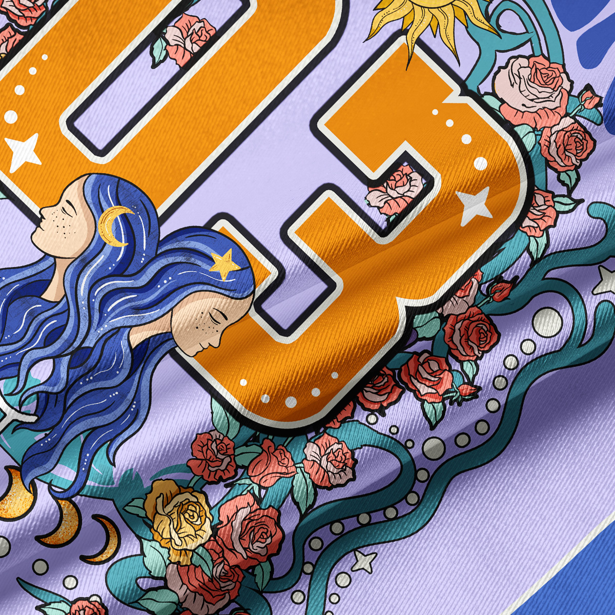 Purplehecate Gemini Spirit Zodiac Crop Jersey Top