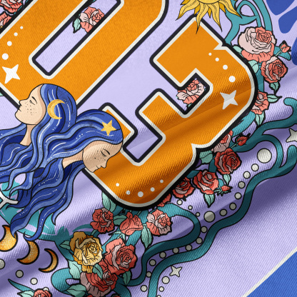 Purplehecate Gemini Spirit Zodiac Crop Jersey Top