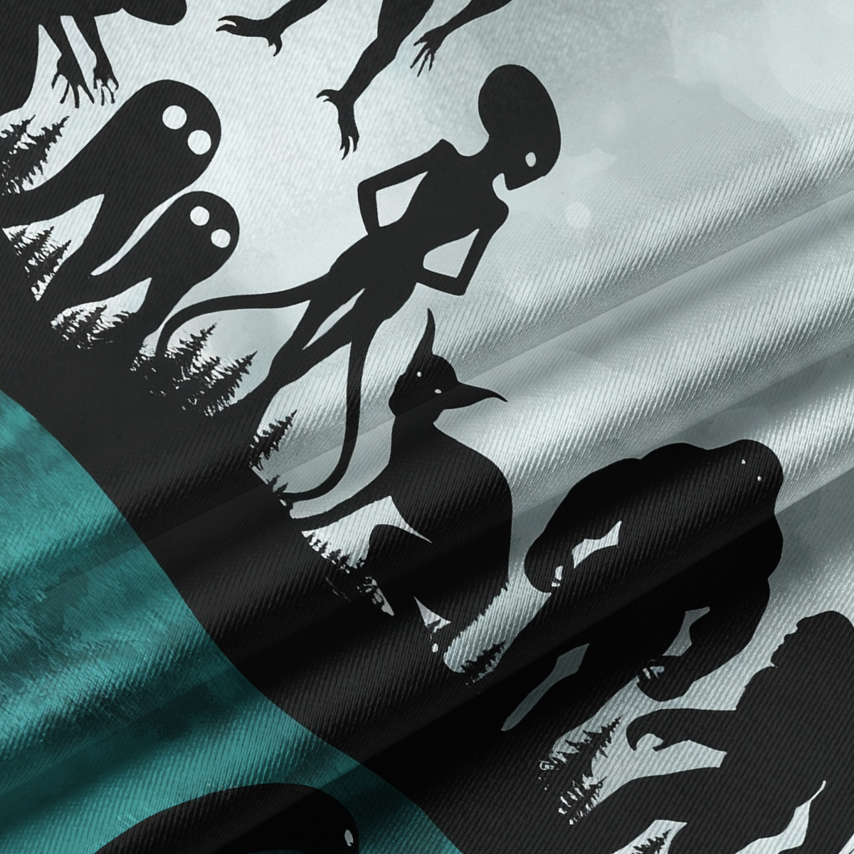 Purplehecate Alien Lake Monster Encounter Crop Jersey Top