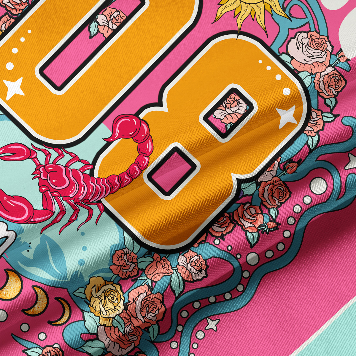 Purplehecate Scorpio Spirit Zodiac Crop Jersey Top