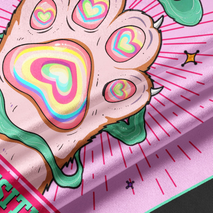 Purplehecate Stay Pawsitive Crop Jersey Top