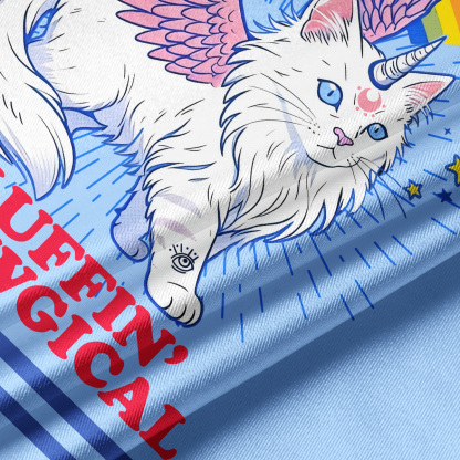 Purplehecate Fluffin Meowgical Crop Jersey Top