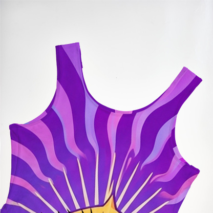 Purplehecate Sacred Eye Energy Flow Mesh Maxi Tank Beach Dress