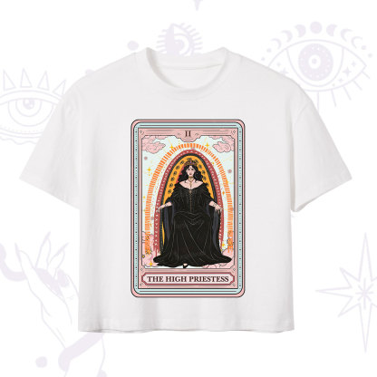 Purplehecate The High Priestess Tarot Crop T-Shirt
