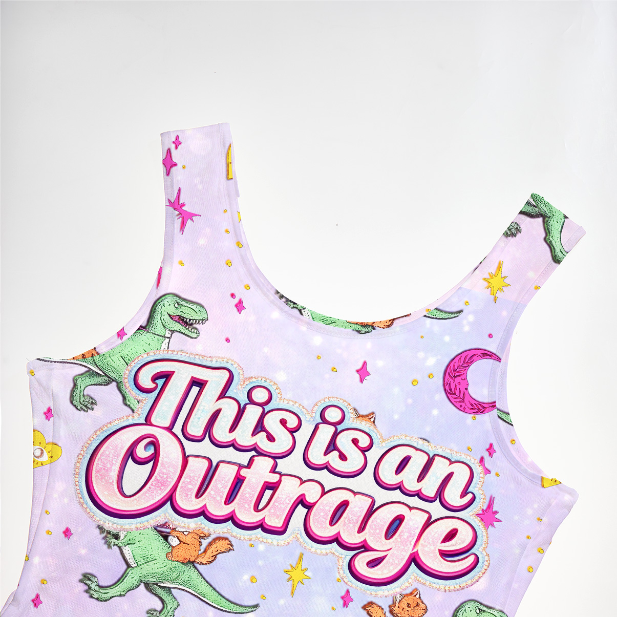 Purplehecate This is an Outrage Mesh Maxi Tank Beach Dress