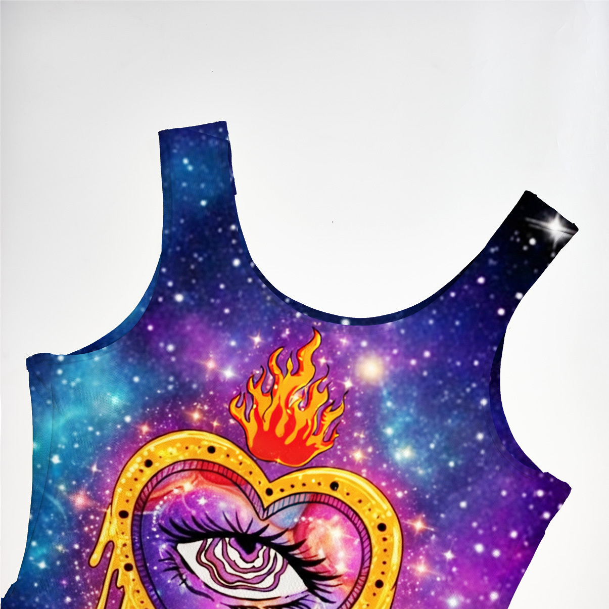 Purplehecate Sacred Flame of Love Mesh Maxi Tank Beach Dress