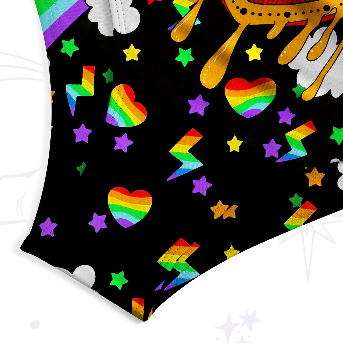 Purplehecate Rainbow Sacred Heart All Seeing Eye Pride Tank One Piece Swimsuit