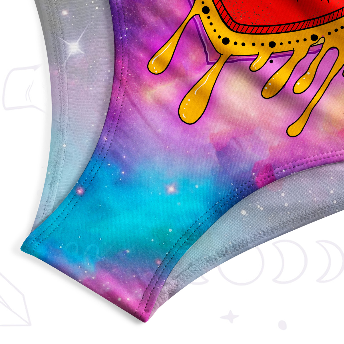 Purplehecate Flaming Eye of the Heart One-Piece Swimsuit