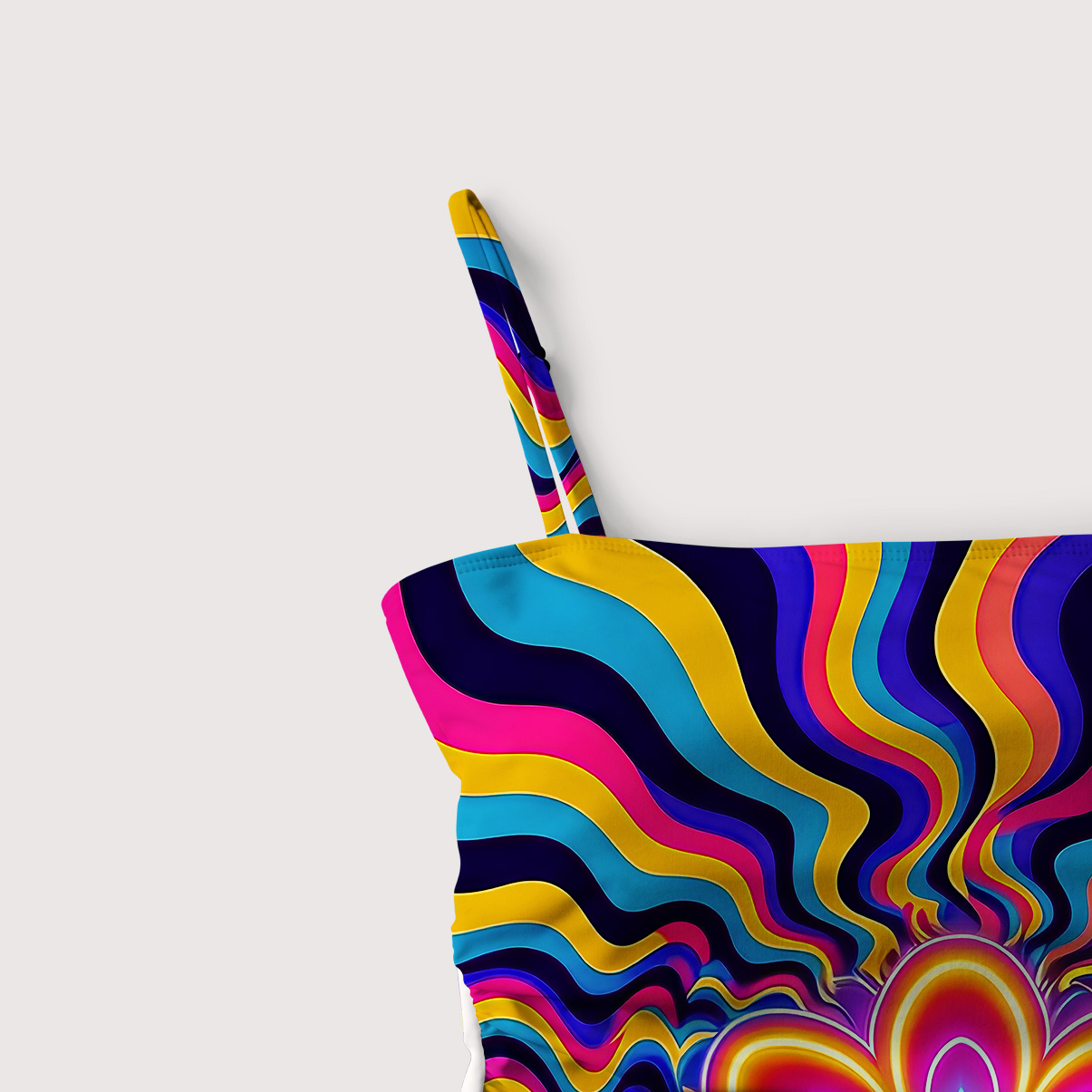 Purplehecate Psychedelic Bloom Slim-Strap Swimsuit