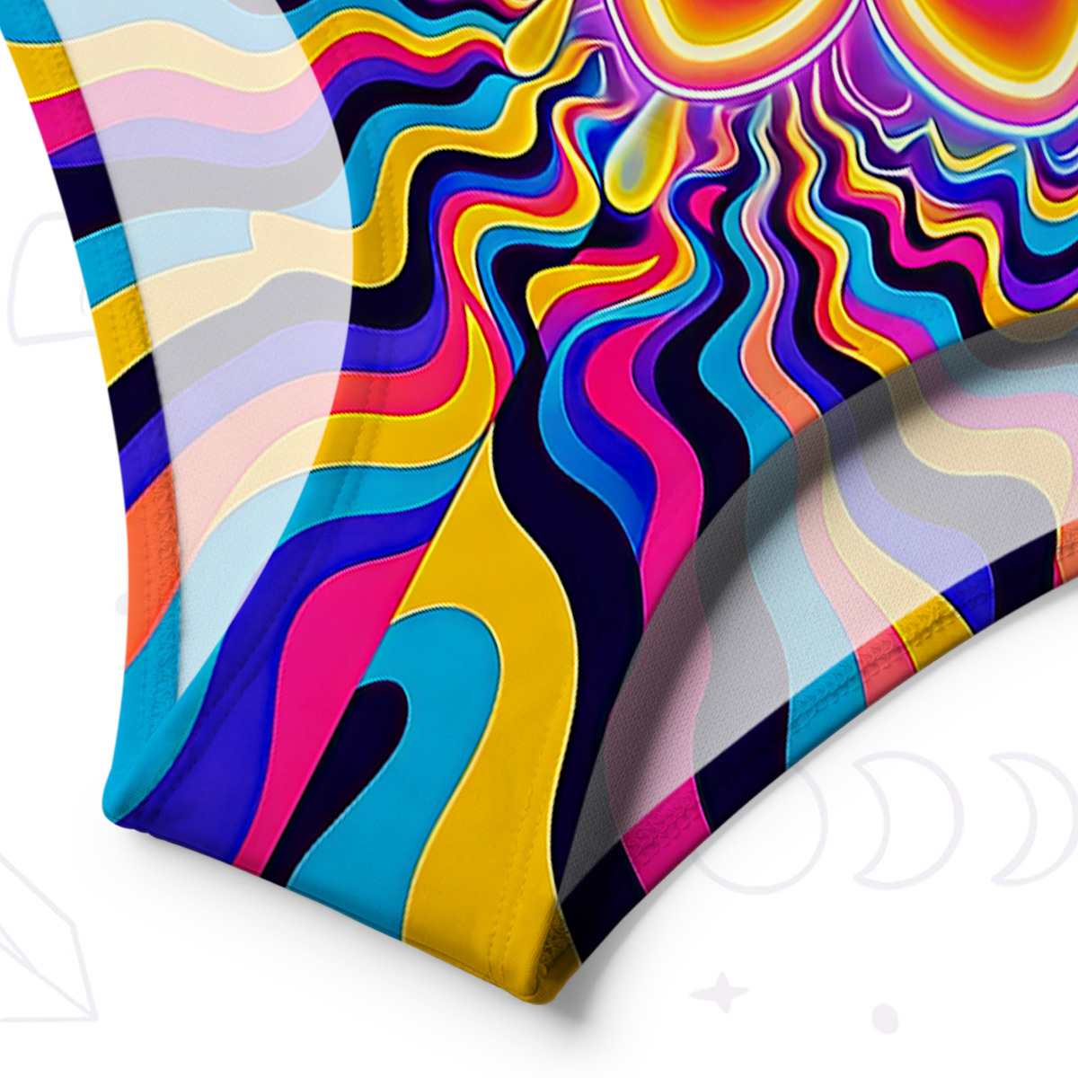 Purplehecate Psychedelic Bloom One-Shoulder One-Piece Swimsuit