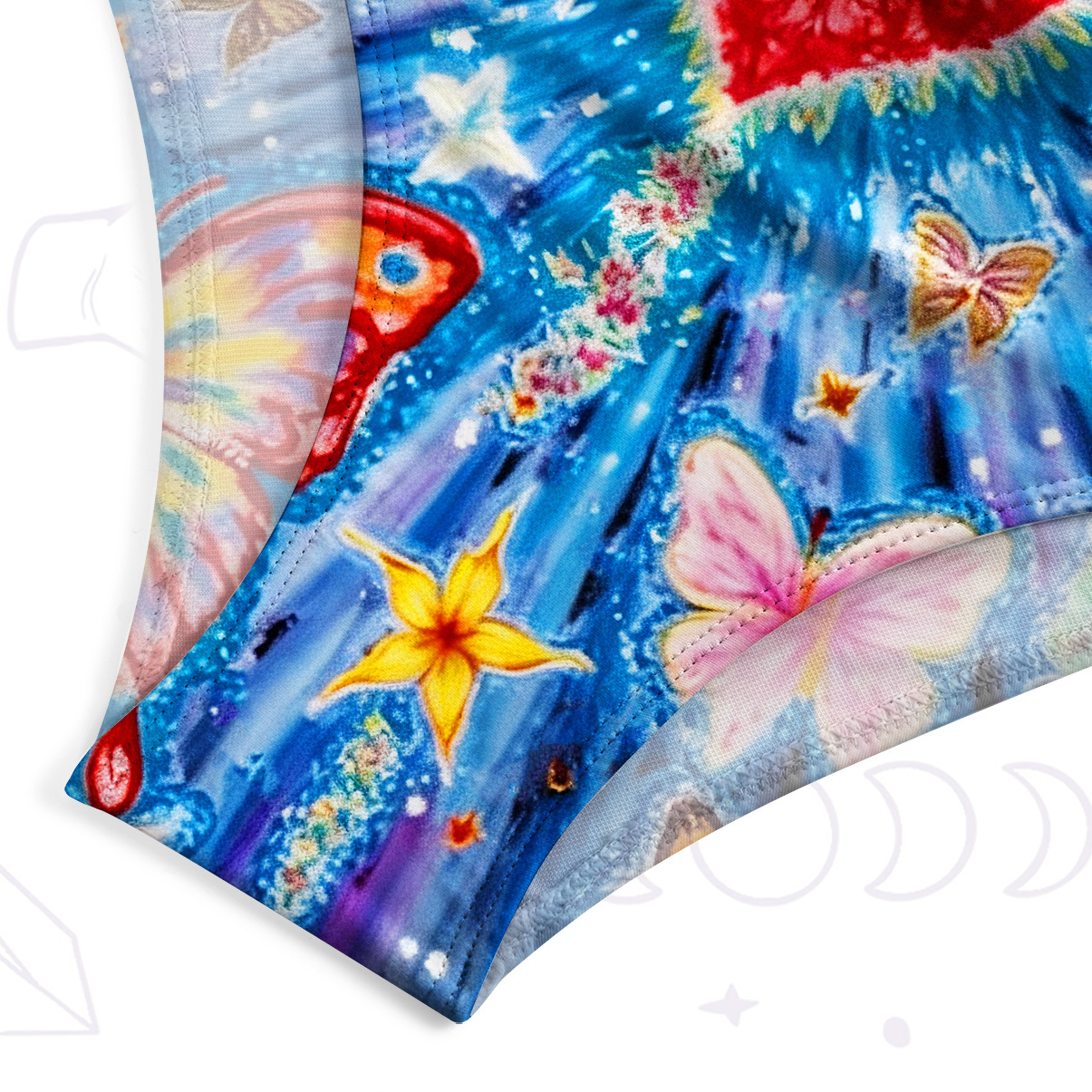 Purplehecate Radiant Heart Butterfly Bloom One-Piece Swimsuit