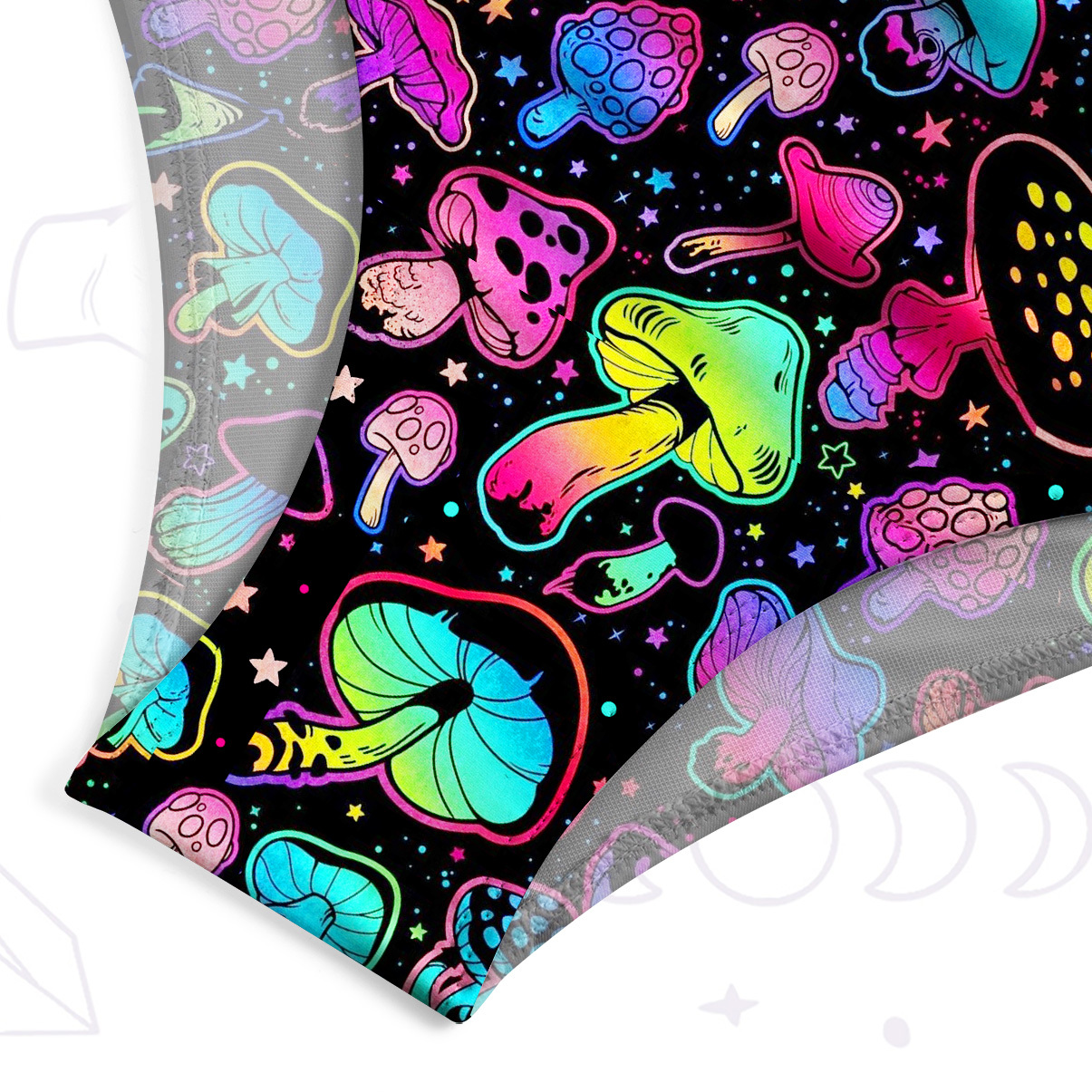 Purplehecate Psychedelic Mushroom Rave One-Piece Swimsuit