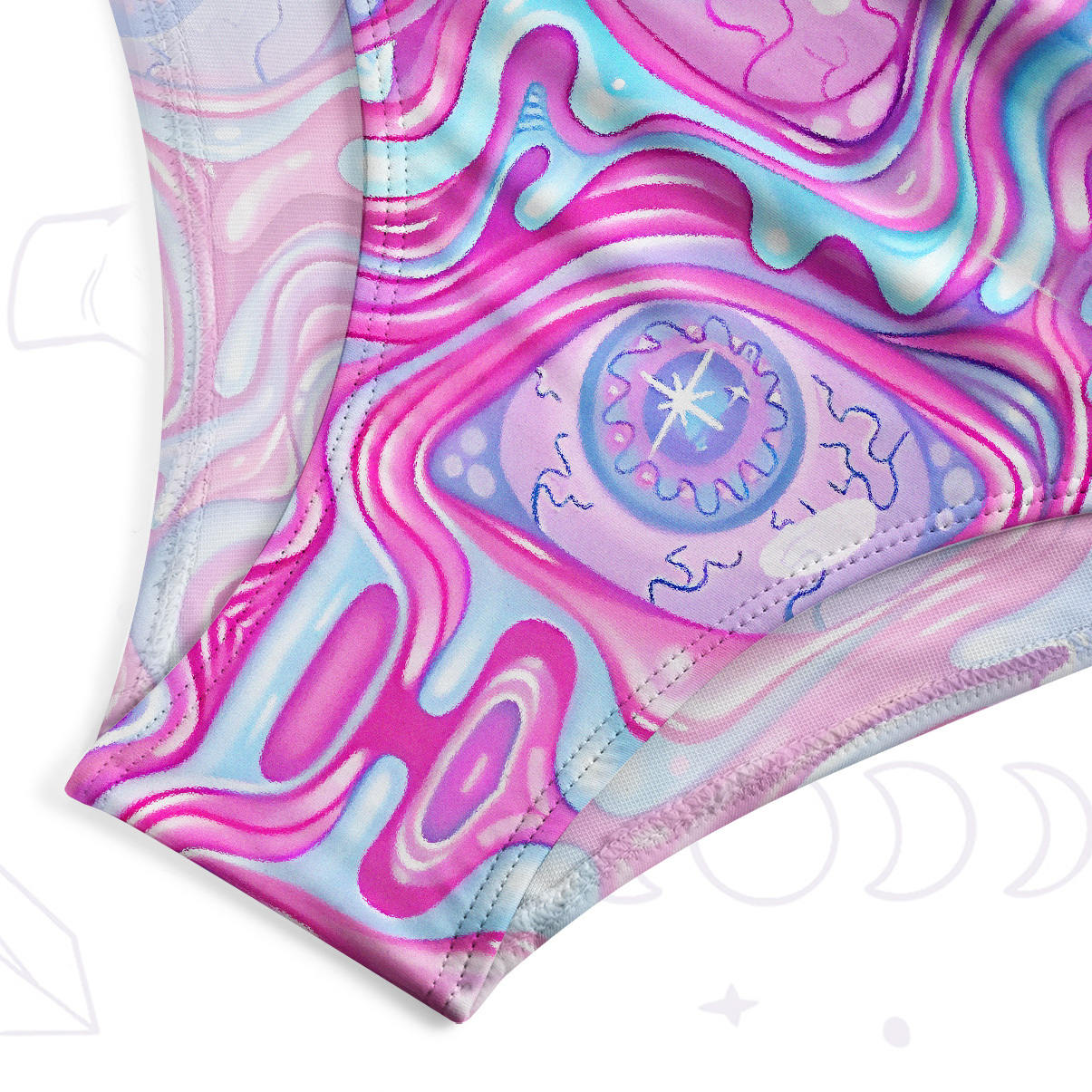 Purplehecate Pastel Flow Ocular One-Piece Swimsuit