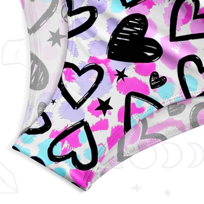 Purplehecate Heartful Magic One-Piece Swimsuit