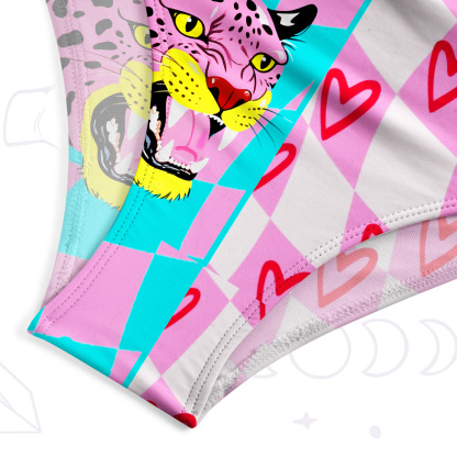 Purplehecate Savage Leopard Evil Eye One-Piece Swimsuit