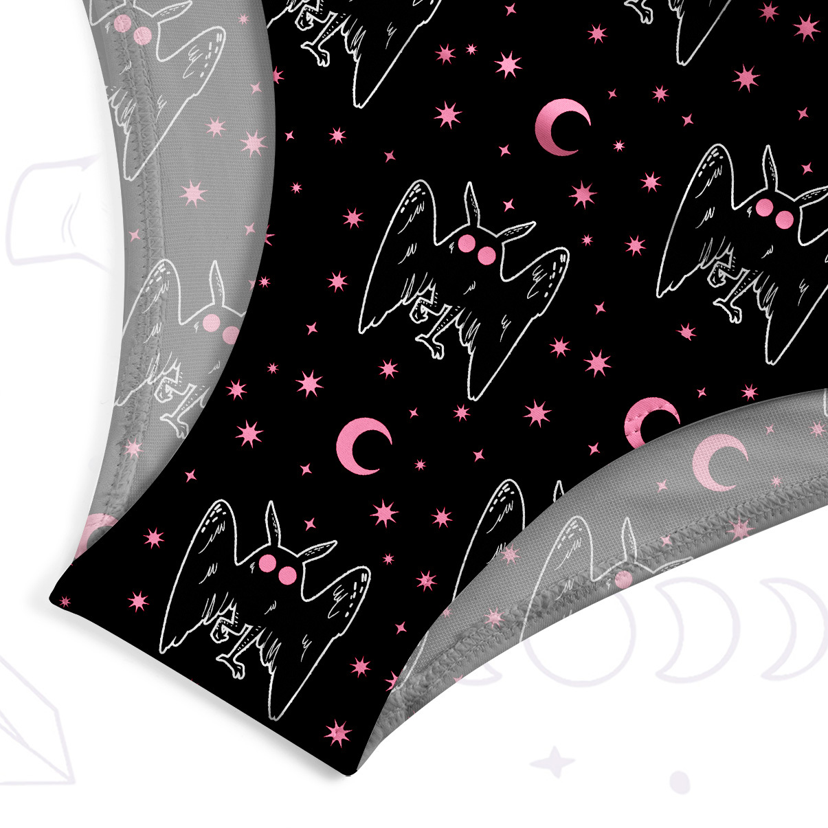 Purplehecate Witchy Mothman Night One-Piece Swimsuit