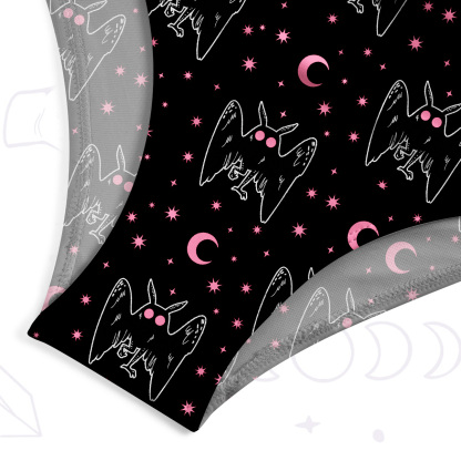 Purplehecate Witchy Mothman Night One-Piece Swimsuit