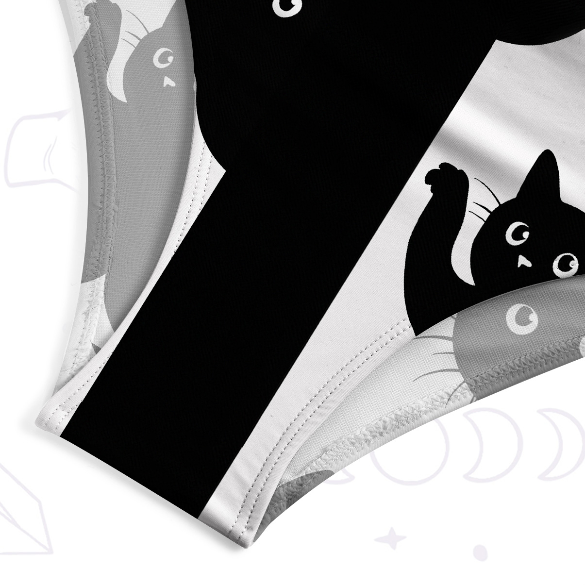 Purplehecate Peekaboo Cats One-Piece Swimsuit