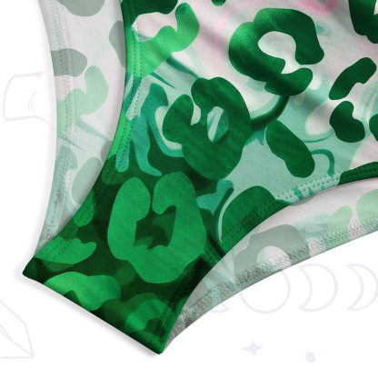 Purplehecate Rainbow Ombre Leopard One-Piece One-Piece Swimsuit