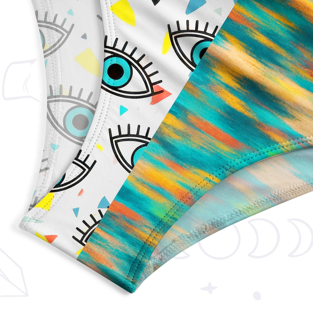 Purplehecate Evil Eye Protection One-Piece Swimsuit