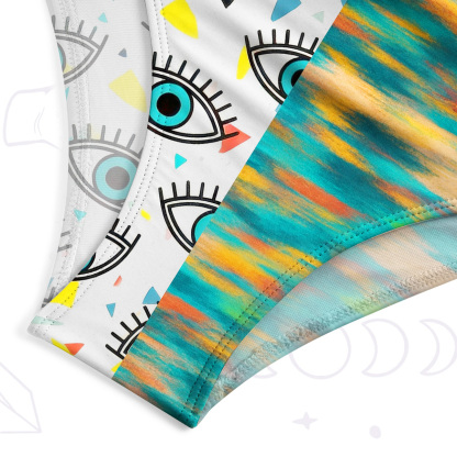 Purplehecate Evil Eye Protection One-Piece Swimsuit