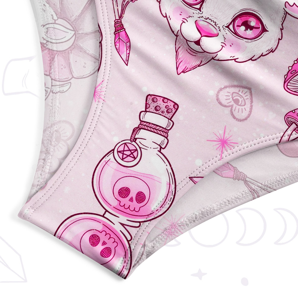 Purplehecate Pastel Occult Goat One-Piece Swimsuit