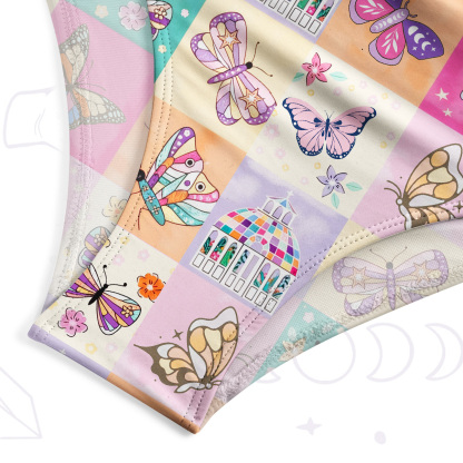 Purplehecate Dreamy Butterfly Garden One-Piece Swimsuit