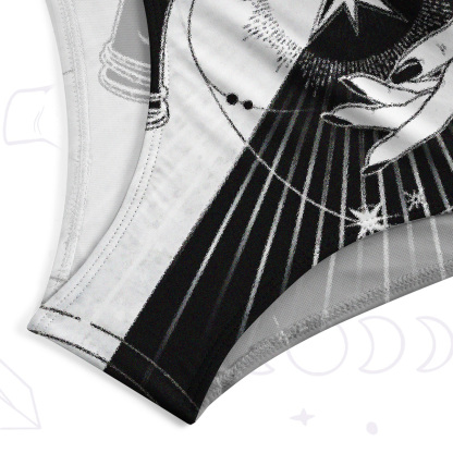 Purplehecate Mystic Duality Hands One-Piece Swimsuit