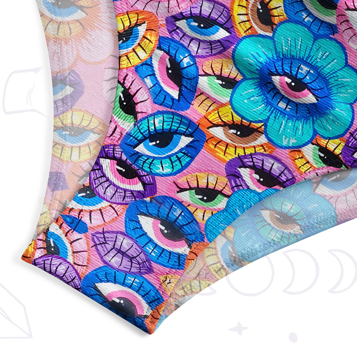 Purplehecate A World of Eyes One-Piece Swimsuit