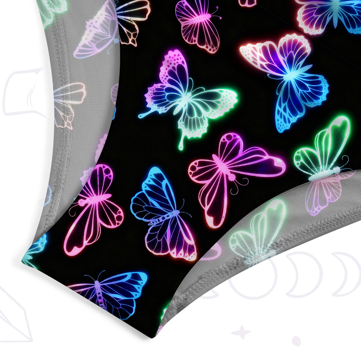 Purplehecate Neon Butterful One-Piece Swimsuit