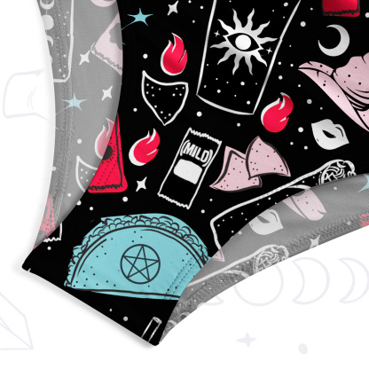 Purplehecate Dark Magic and Mystical Charm One-Piece Swimsuit