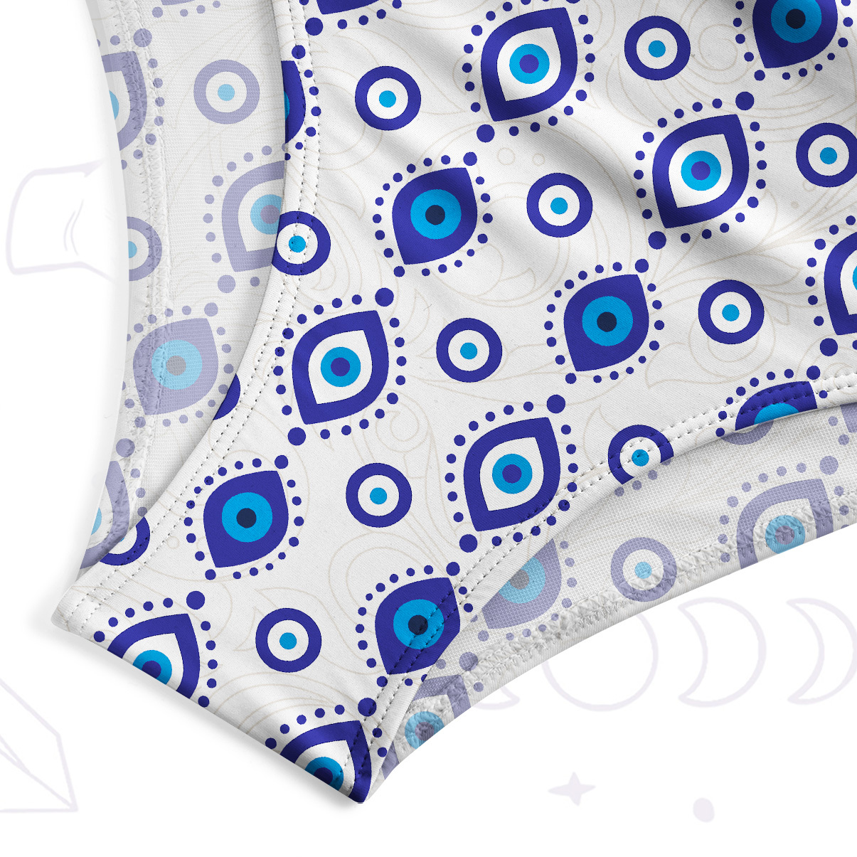 Purplehecate Evil Eye Protection One-Piece Swimsuit