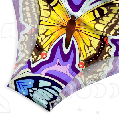 Purplehecate Psychedelic Butterfly One-Piece Swimsuit