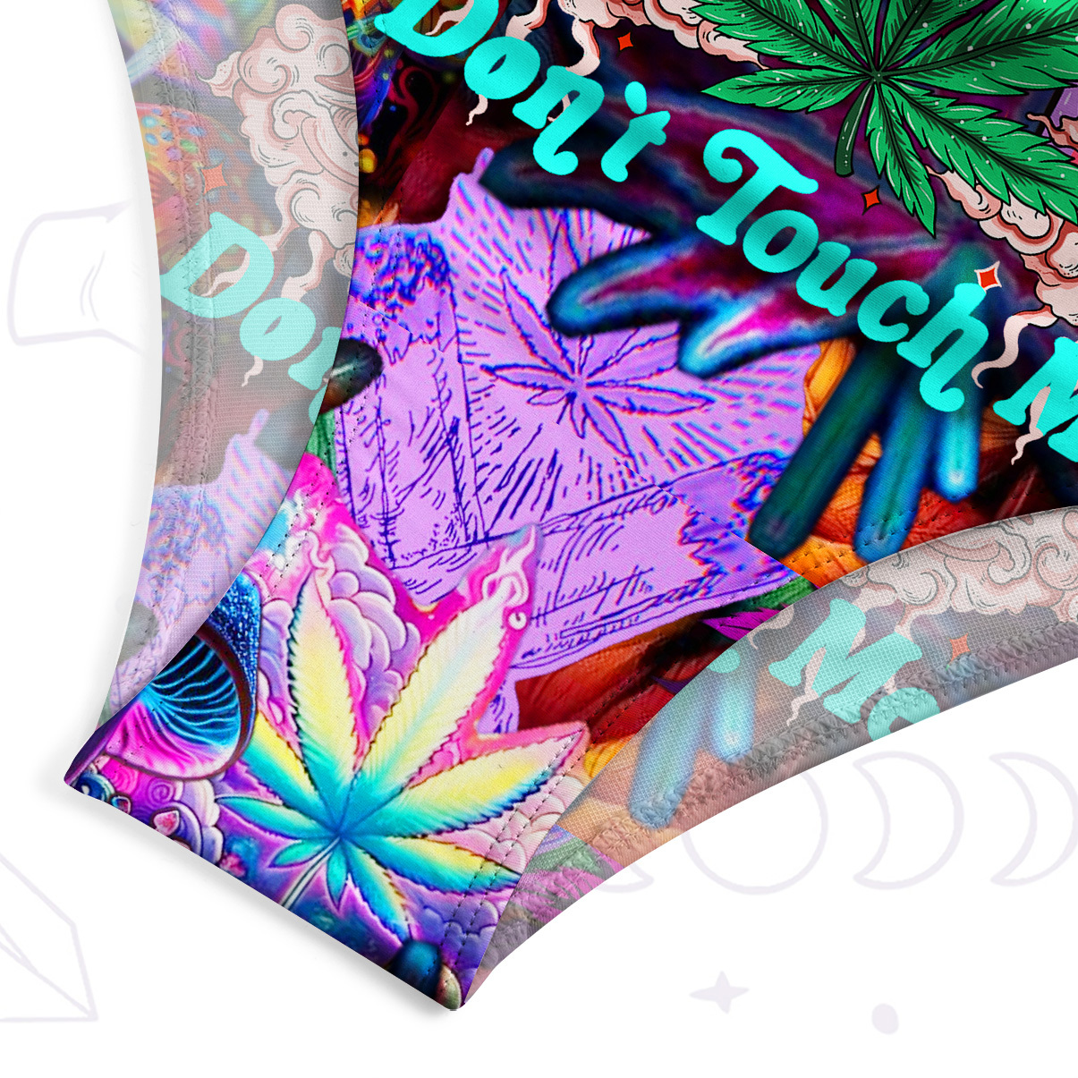 Purplehecate Drugs Not Hugs Don't Touch Me One-Piece Swimsuit