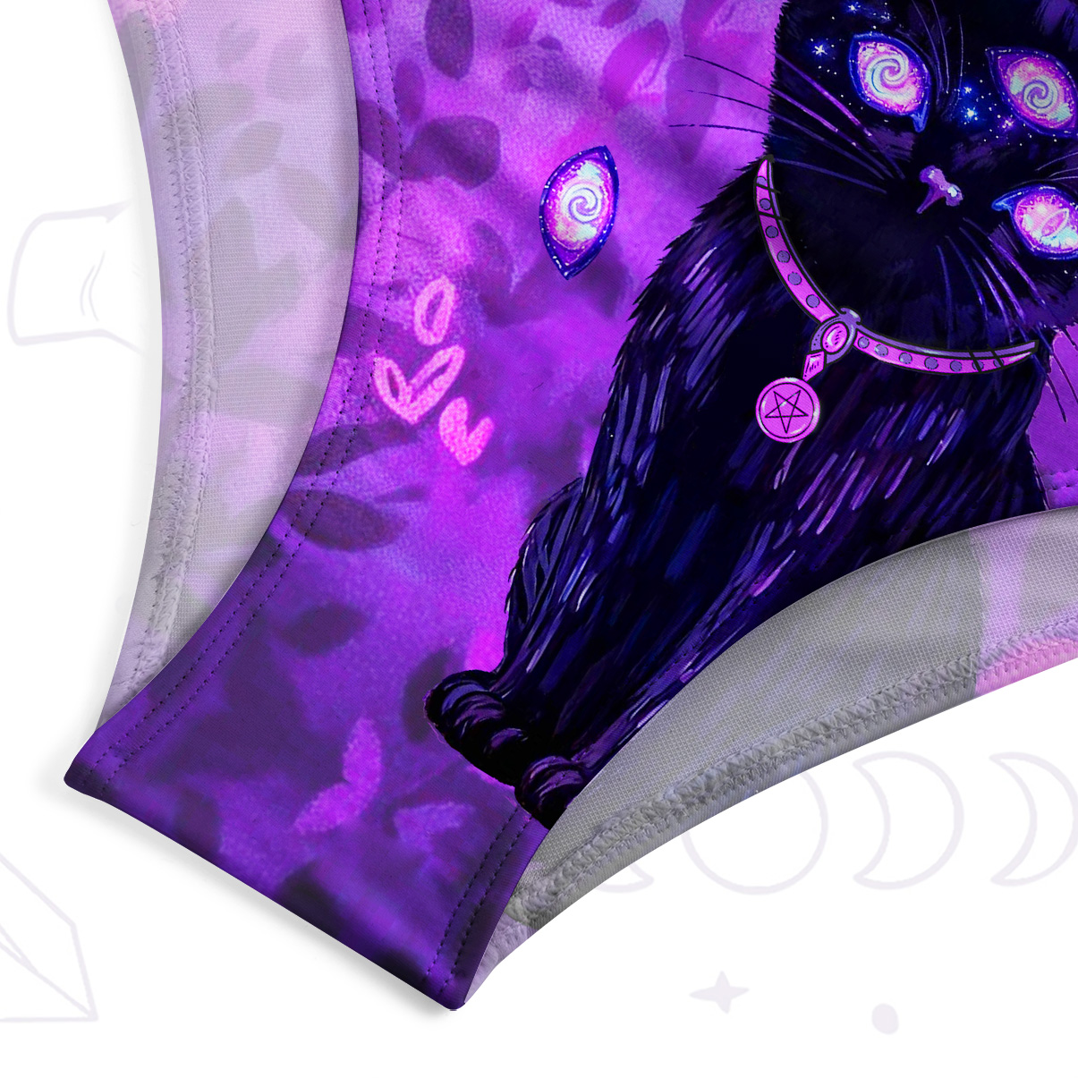 Purplehecate Witch’s Mystic Third-Eye Familiar One-Piece Swimsuit