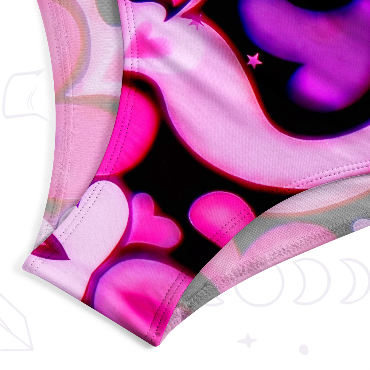 Purplehecate Cosmic Hearts and Stars One-Piece Swimsuit