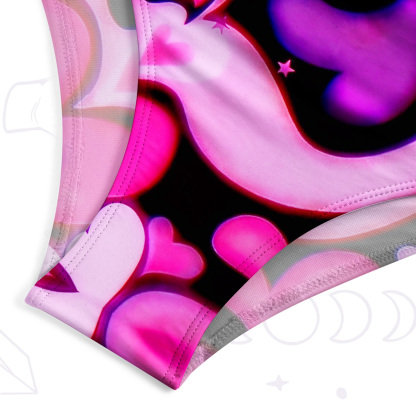 Purplehecate Cosmic Hearts and Stars One-Piece Swimsuit