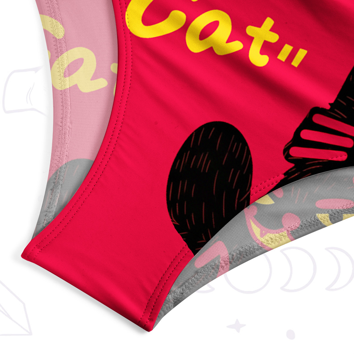 Purplehecate Mischievous Cat Lovers One-Piece Swimsuit