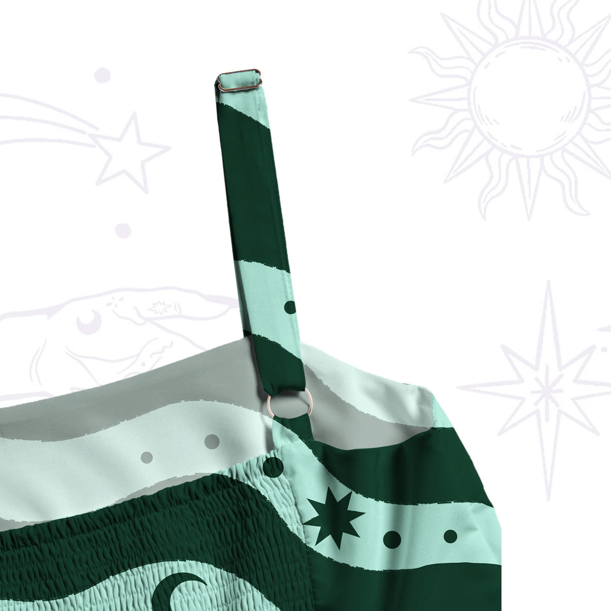 [Copy]Purplehecate Sacred Eye Energy Flow Wide Straps Maxi Dress