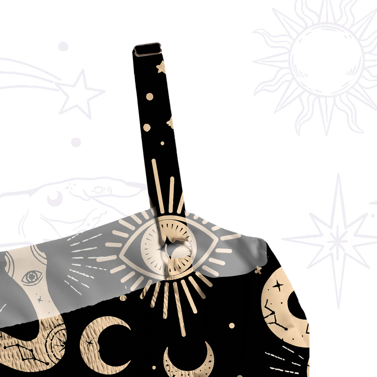 Purplehecate Divine Serpent Under the Moon Wide Straps Maxi Dress