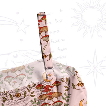 Purplehecate Psychedelic Mushrooms Wide Straps Maxi Dress