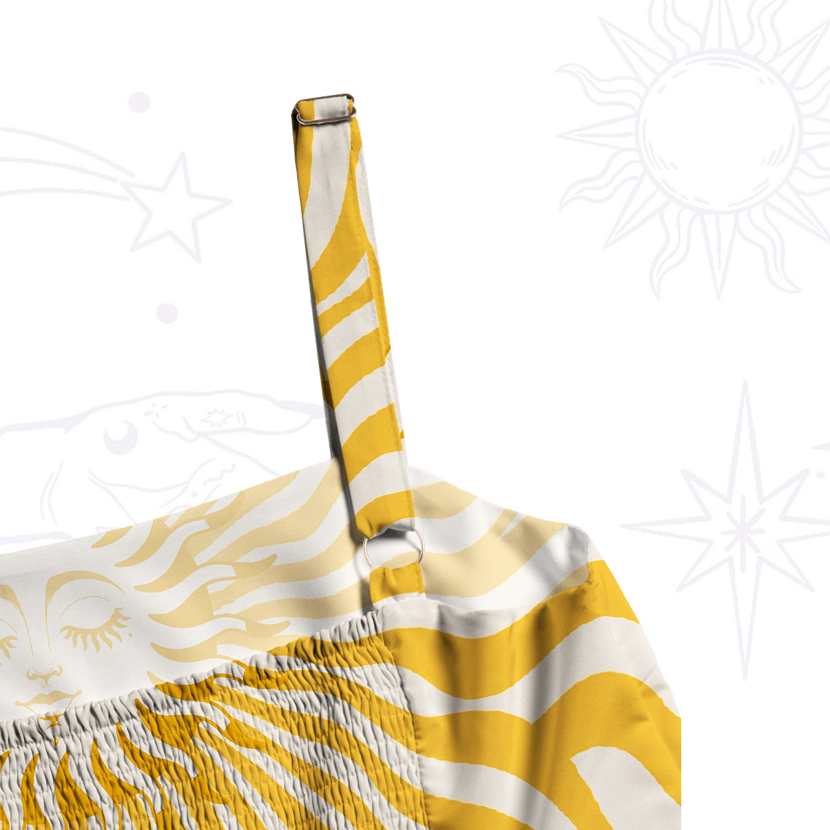 Purplehecate Radiance of the Sun Wide Straps Maxi Dress