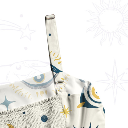 Purplehecate Sun Eye Wide Straps Maxi Dress